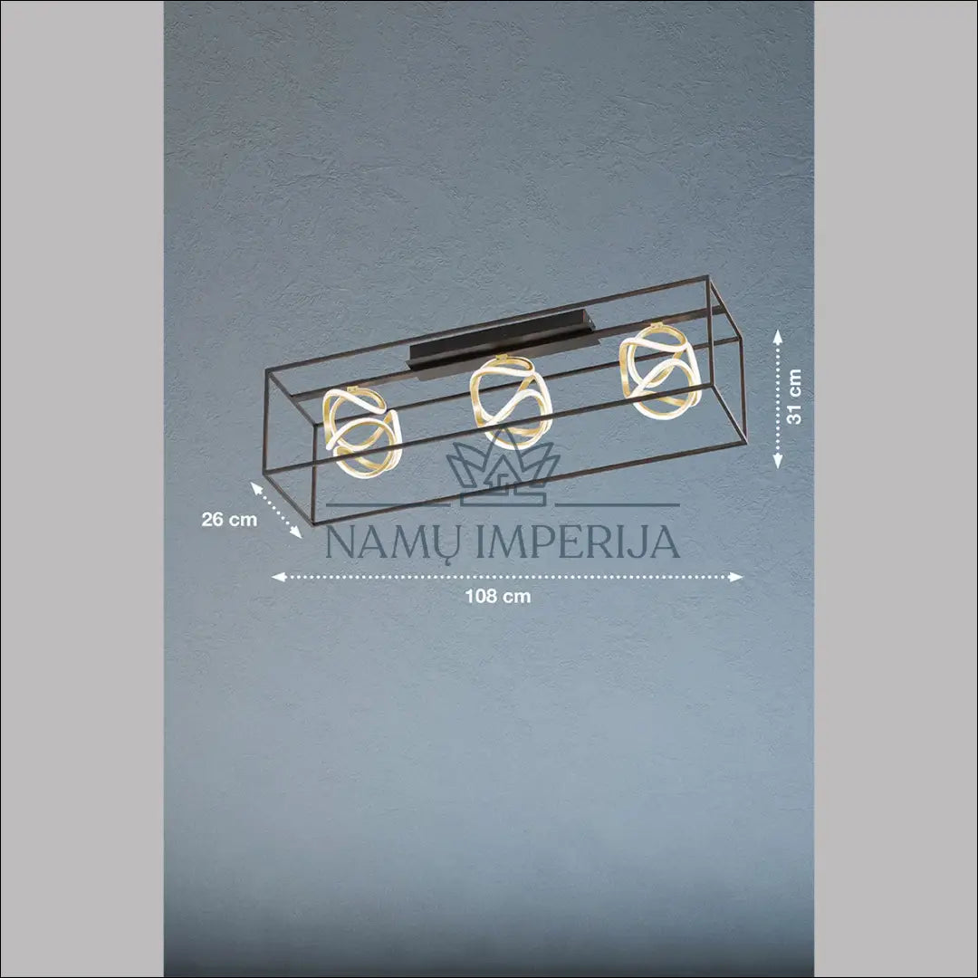 Lubinis LED šviestuvas DI10069 - €190 Save 50% 100-200, __label:Pristatymas 1-2 d.d., color-auksine, color-juoda,