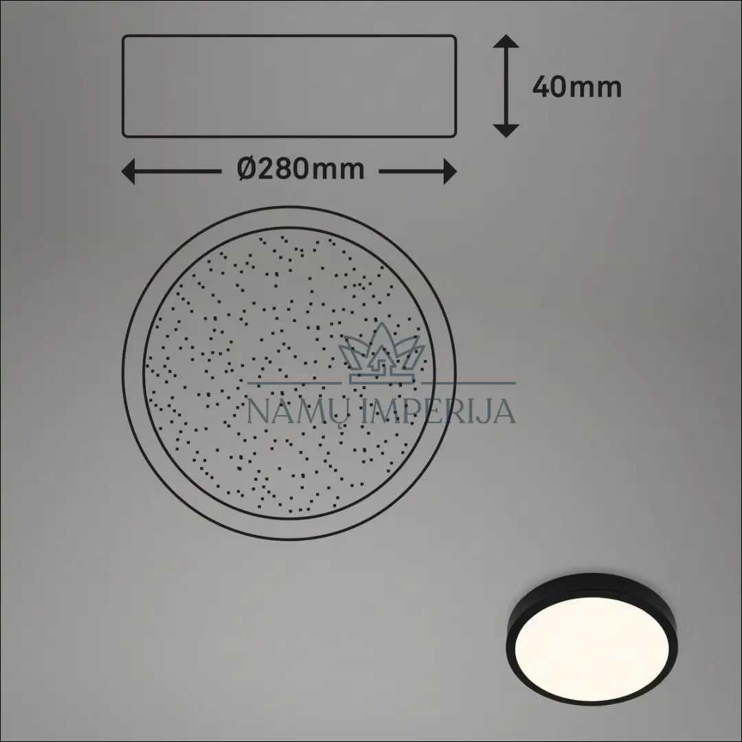 Lubinis LED šviestuvas DI10105 - €25 Save 50% 25-50, __label:Pristatymas 1-2 d.d., color-juoda, interjeras,