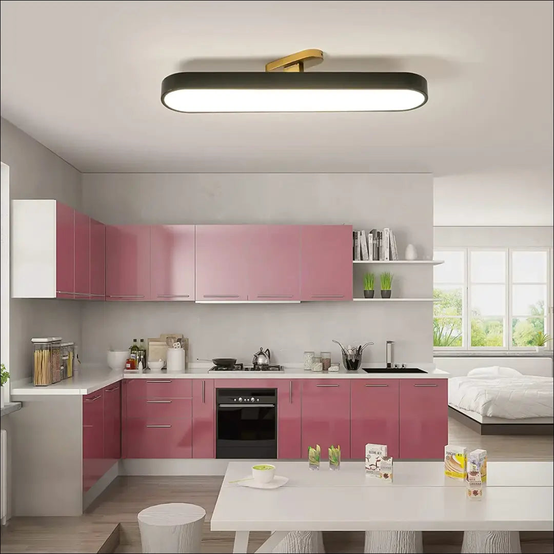 Lubinis LED šviestuvas DI10470 - €57 Save 55% 50-100, __label:Pristatymas 1-2 d.d., color-auksine, color-juoda,