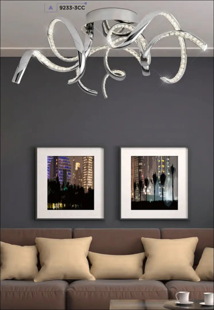 Lubinis LED šviestuvas DI10623 - €180 Save 50% 100-200, __label:Pristatymas 1-2 d.d., color-sidabrine, interjeras,