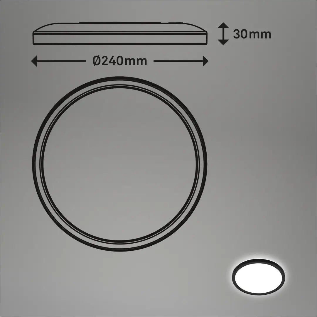 Lubinis LED šviestuvas DI12336 - €19 Save 50% __label:Pristatymas 1-2 d.d., color-juoda, interjeras,
