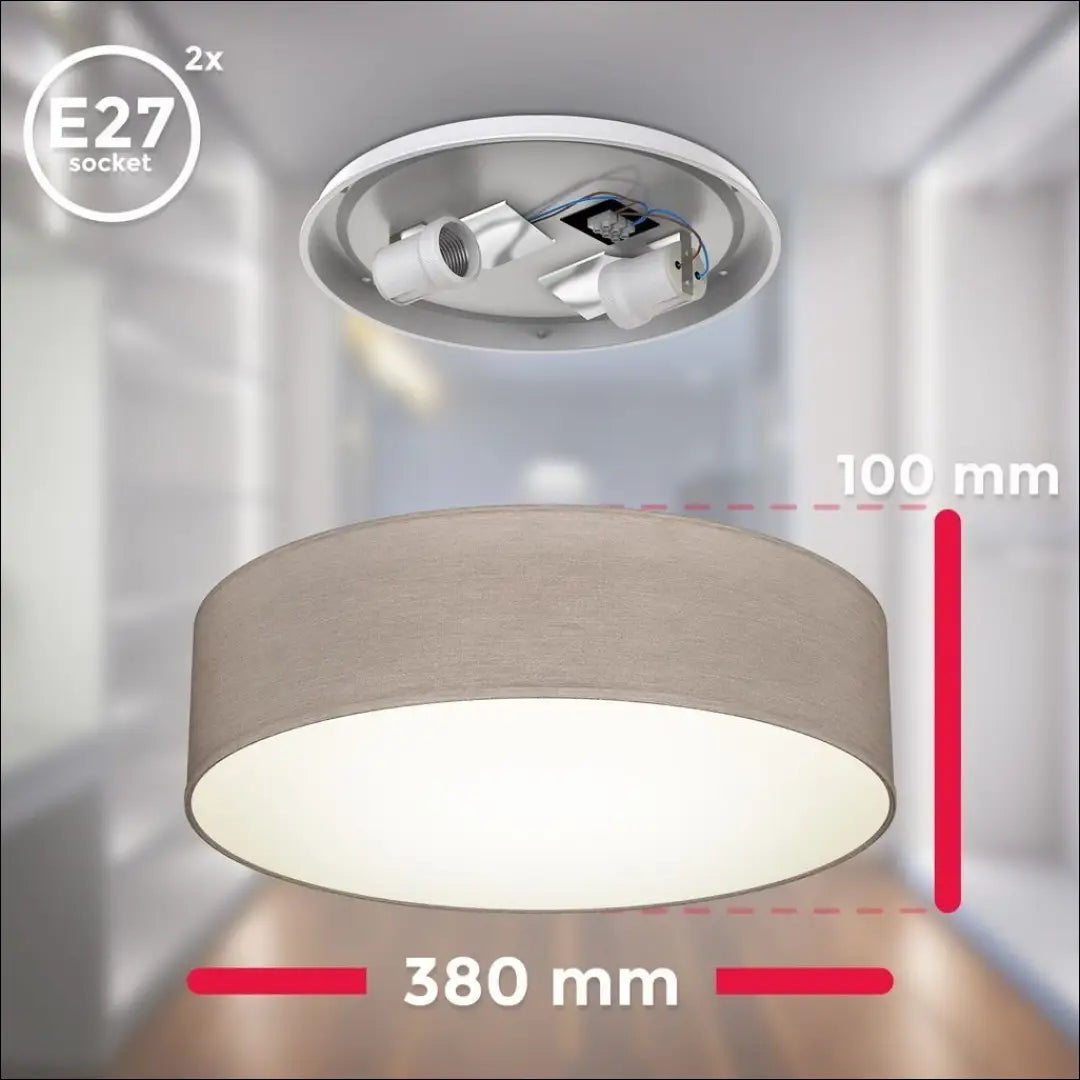Lubinis LED šviestuvas DI12360 - €34 Save 50% 25-50, __label:Pristatymas 1-2 d.d., color-pilka, color-ruda, interjeras