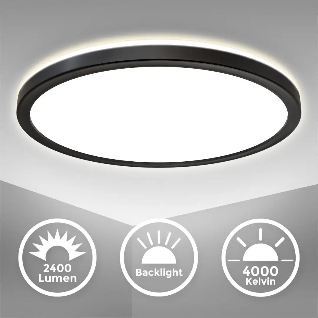 Lubinis LED šviestuvas DI12422 - €27 Save 50% 25-50, __label:Pristatymas 1-2 d.d., color-juoda, interjeras,