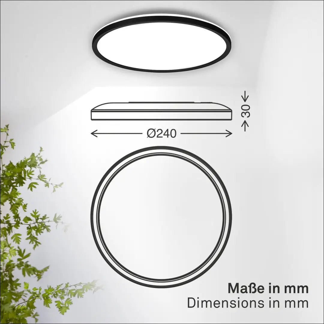 Lubinis LED šviestuvas DI12427 - €12 Save 50% __label:Pristatymas 1-2 d.d., color-juoda, interjeras,