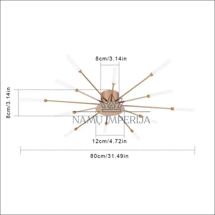 Lubinis LED šviestuvas DI5363 - €44 Save 55% 25-50, __label:Pristatymas 1-2 d.d., color-auksine, color-balta,