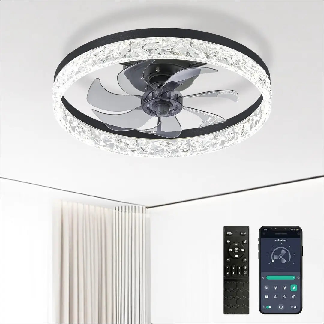 Lubinis LED šviestuvas su ventiliatoriumi DI12283 - €70 Save 50% 50-100, __label:Pristatymas 1-2 d.d., color-juoda,