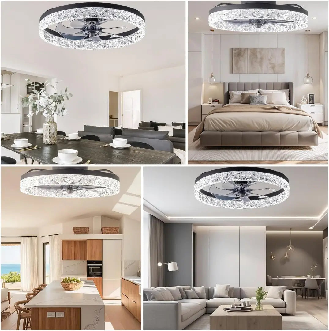 Lubinis LED šviestuvas su ventiliatoriumi DI12283 - €70 Save 50% 50-100, __label:Pristatymas 1-2 d.d., color-juoda,
