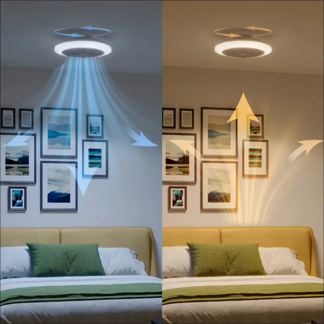 Lubinis LED šviestuvas-ventiliatorius DI12399 - €60 Save 50% 50-100, __label:Pristatymas 1-2 d.d., color-balta,