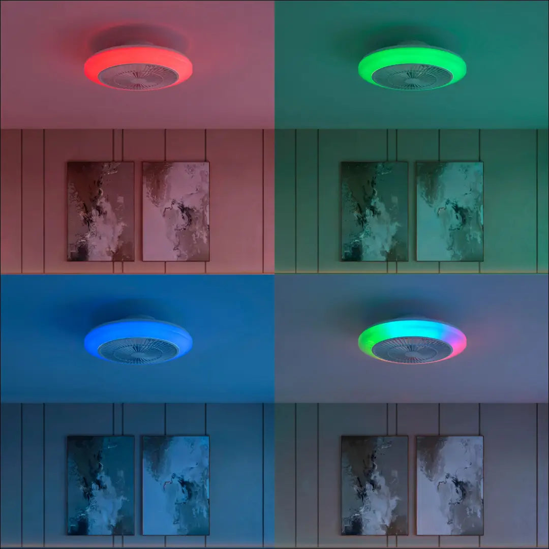 Lubinis LED šviestuvas-ventiliatorius DI12399 - €60 Save 50% 50-100, __label:Pristatymas 1-2 d.d., color-balta,