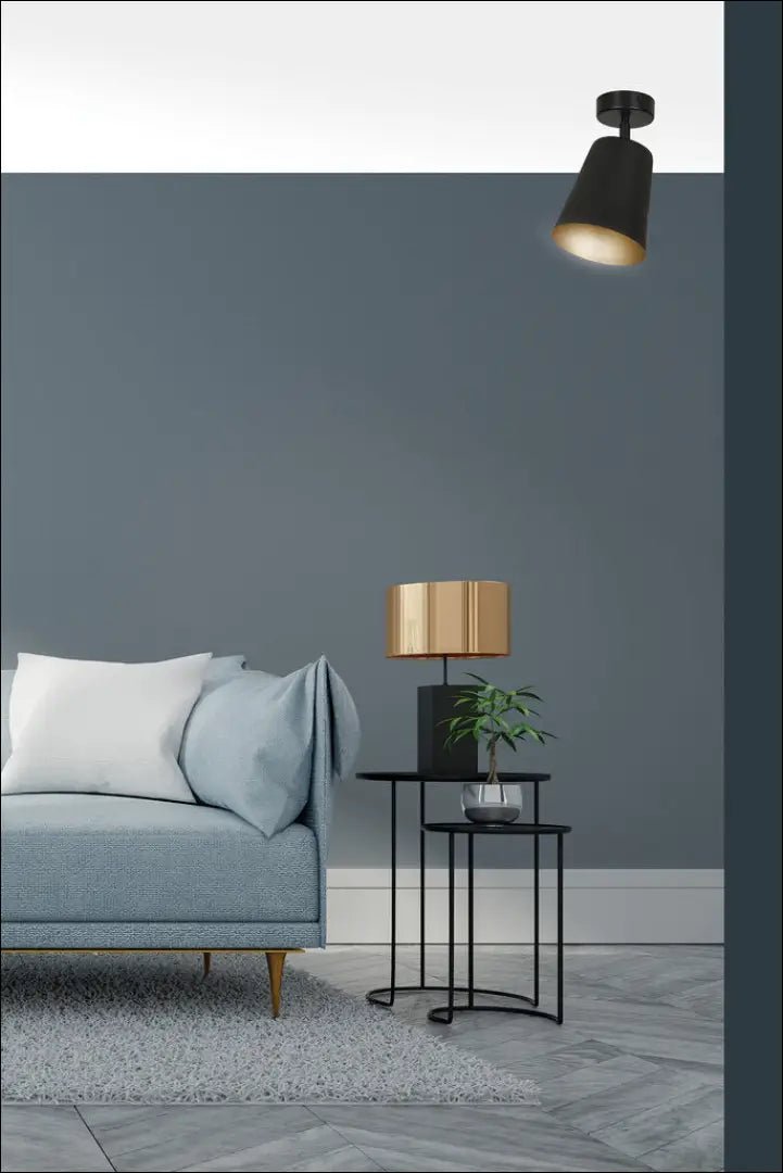 Lubinis šviestuvas DI11093 - €23 Save 50% __label:Pristatymas 1-2 d.d., color-auksine, color-juoda, interjeras,