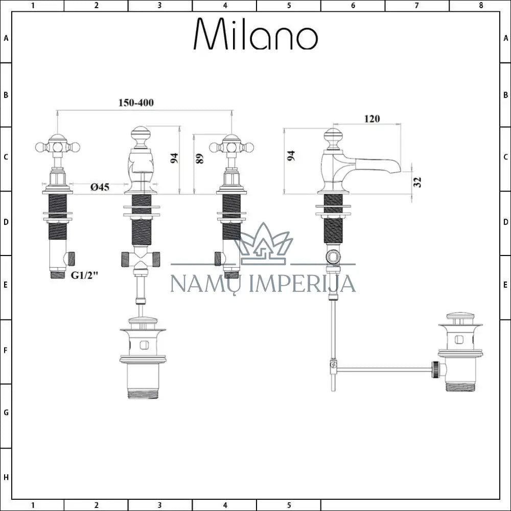 Maišytuvo rinkinys Milano Elizabeth DA0037 - €99 Save 50% 50-100, __label:Pristatymas 1-2 d.d., virtuves-reikmenys,