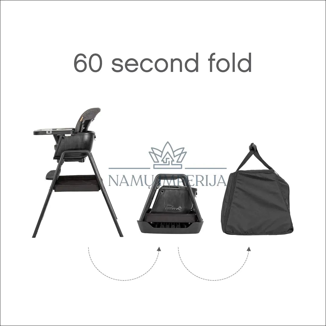 Maitinimo kėdutė ’Tutti’ KI1250 €94 Save 50% 50 100, __label:Pristatymas 1 2 d.d., color juoda, pilka, kita €50 to €100