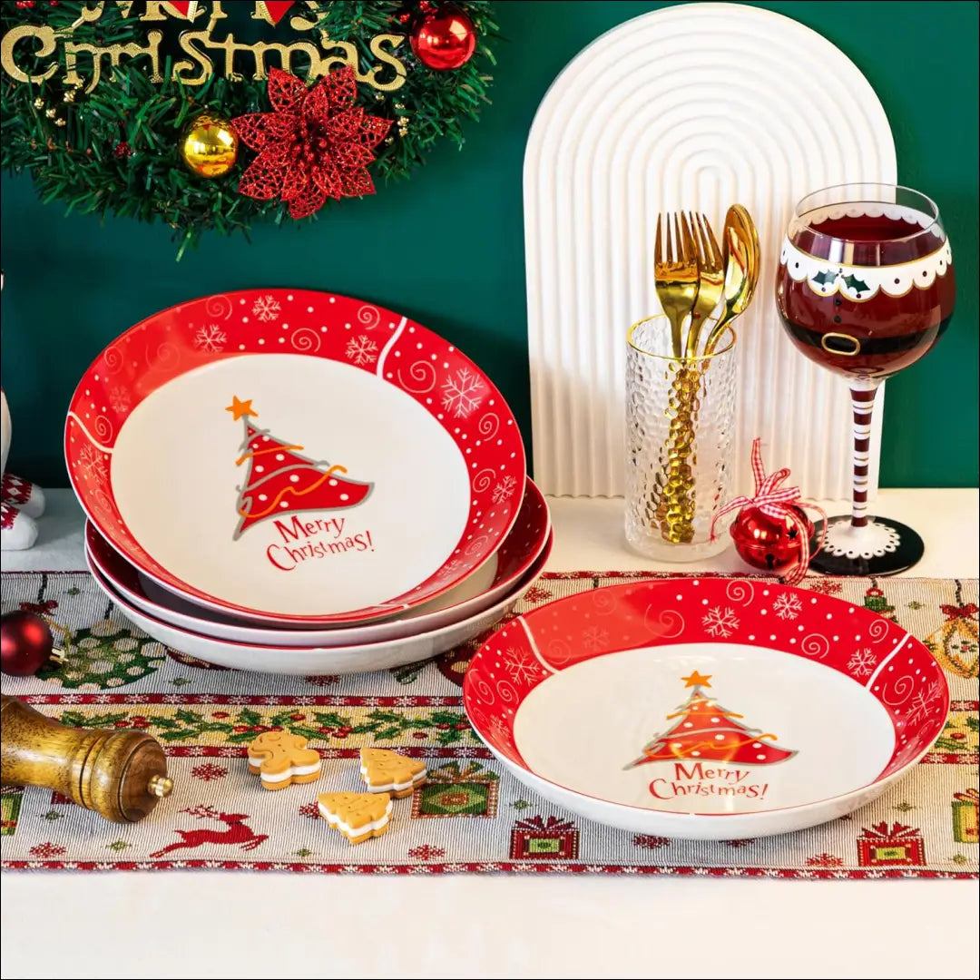 Makaronų lėkščių komplektas (4vnt) DI10761 - €19 Save 60% __label:Pristatymas 1-2 d.d., color-balta, color-raudona,