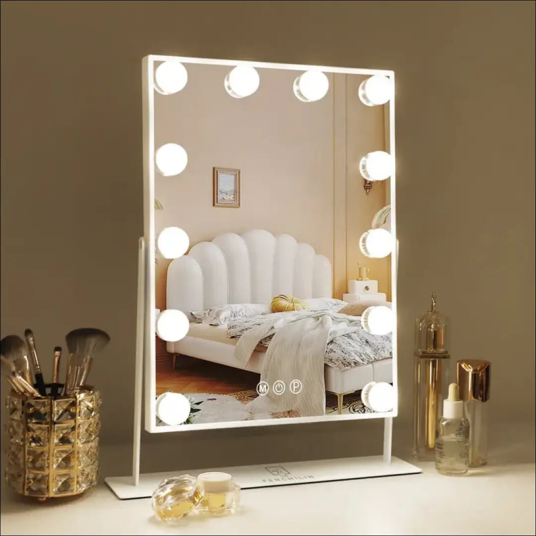 Makiažo veidrodis su LED apšvietimu DI12168 - €34 Save 50% 25-50, __label:Pristatymas 1-2 d.d., color-balta,