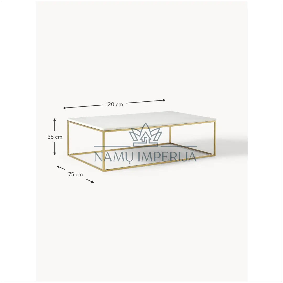 Marmurinis kavos staliukas SI1141 - €189 Save 70% 100-200, __label:Pristatymas 1-2 d.d., color-auksine, color-balta,