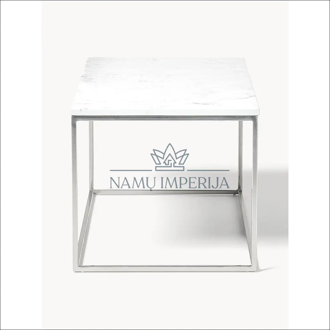 Marmurinis kavos staliukas SI1770 €108 Save 65% 100 200, __label:Pristatymas 1 2 d.d., color balta, sidabrine,