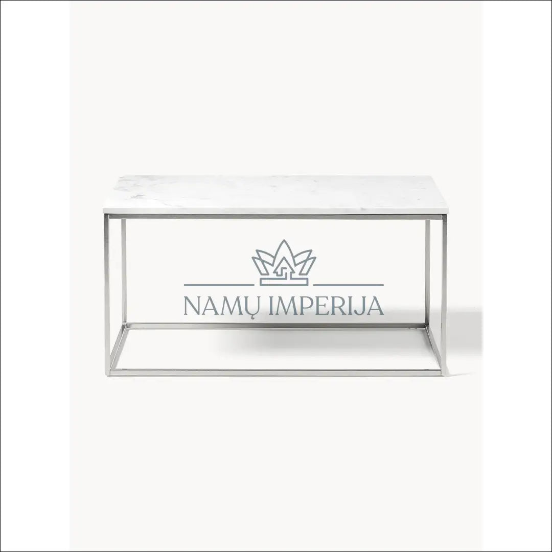 Marmurinis kavos staliukas SI1770 - €155 Save 50% 100-200, __label:Pristatymas 1-2 d.d., color-balta, color-sidabrine,