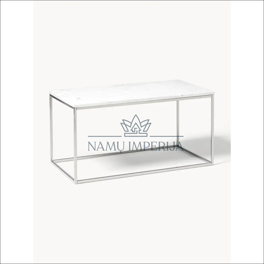 Marmurinis kavos staliukas SI1770 - €155 Save 50% 100-200, __label:Pristatymas 1-2 d.d., color-balta, color-sidabrine,