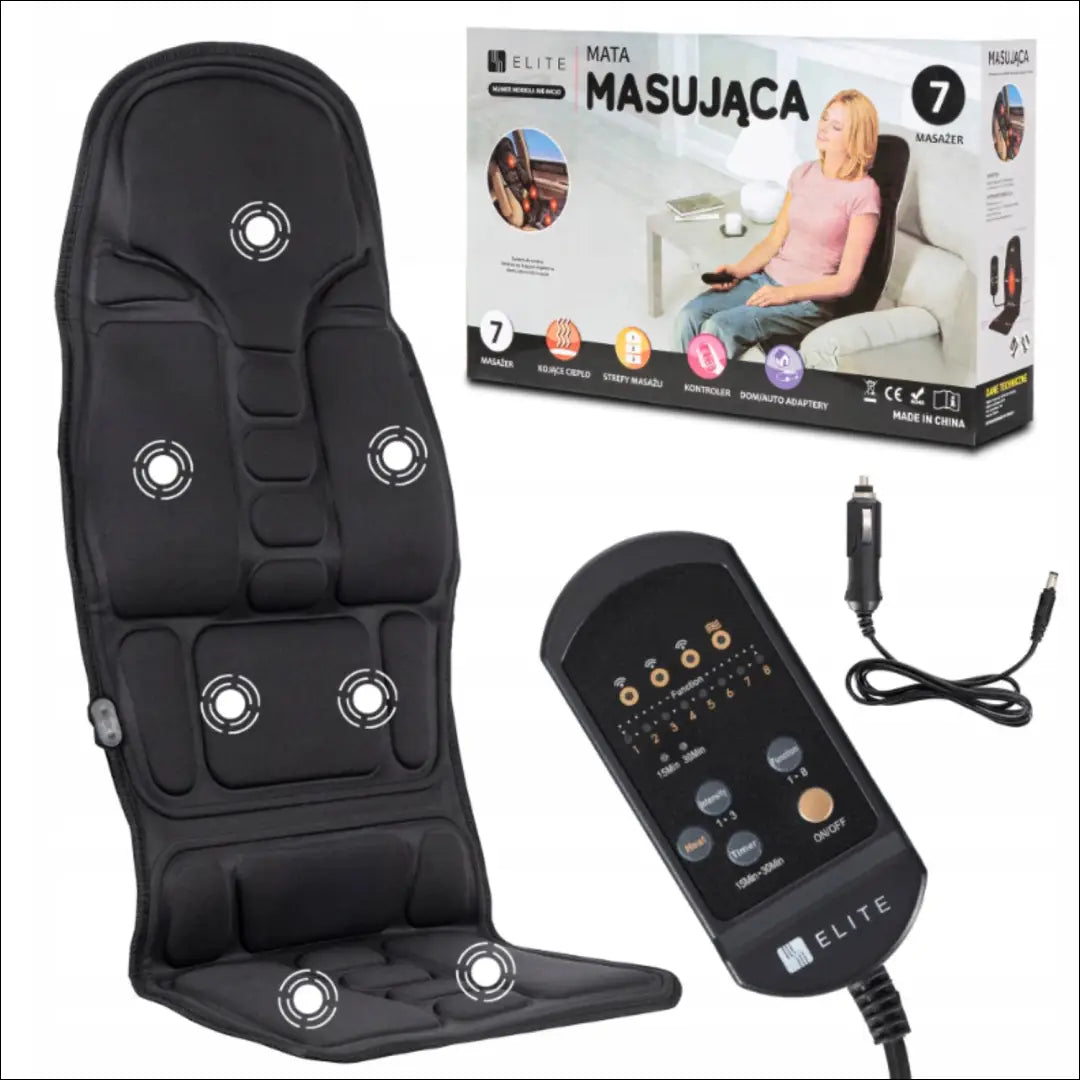 Masažinis kilimėlis su audiniu juodos spalvos TE1115 - €41 Save 15% 25-50, __label:Pristatymas 5-14 d.d., elite,