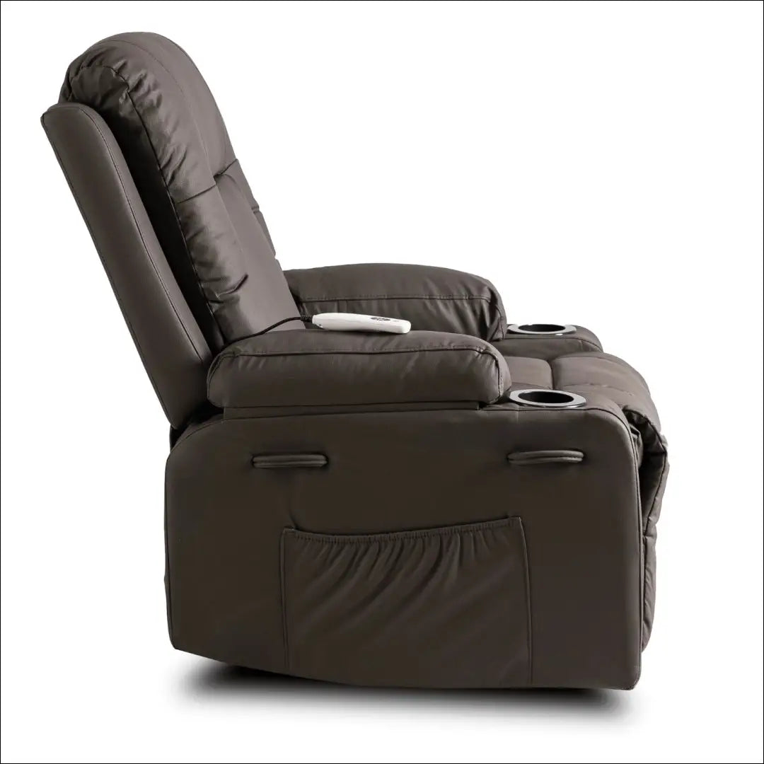 Masažinis krėslas tamsiai ruda eko oda TE1302 - €324.51 Save 15% __label:Pristatymas 5-14 d.d., Newelite Naujausi