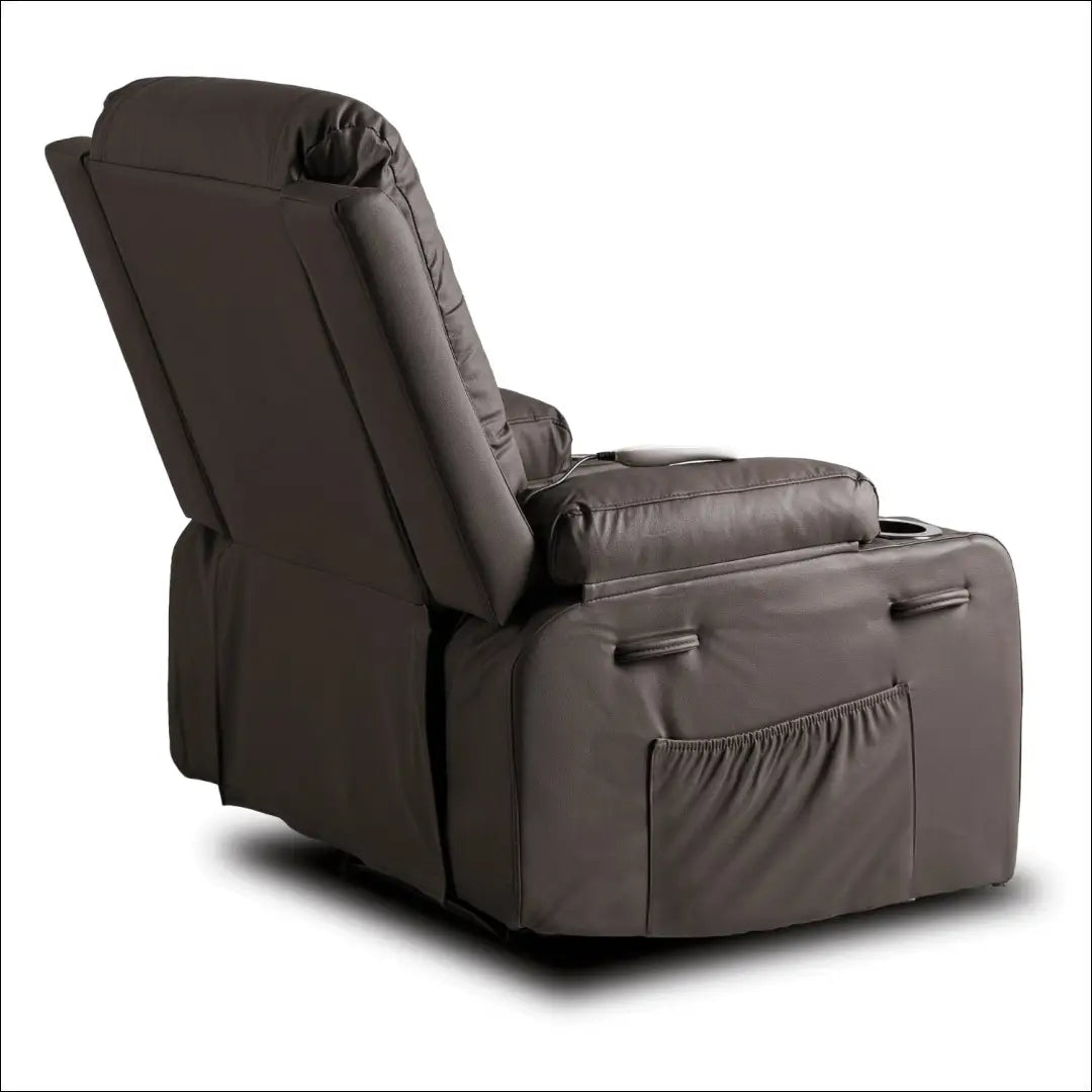 Masažinis krėslas tamsiai ruda eko oda TE1302 - €324.51 Save 15% __label:Pristatymas 5-14 d.d., Newelite Naujausi