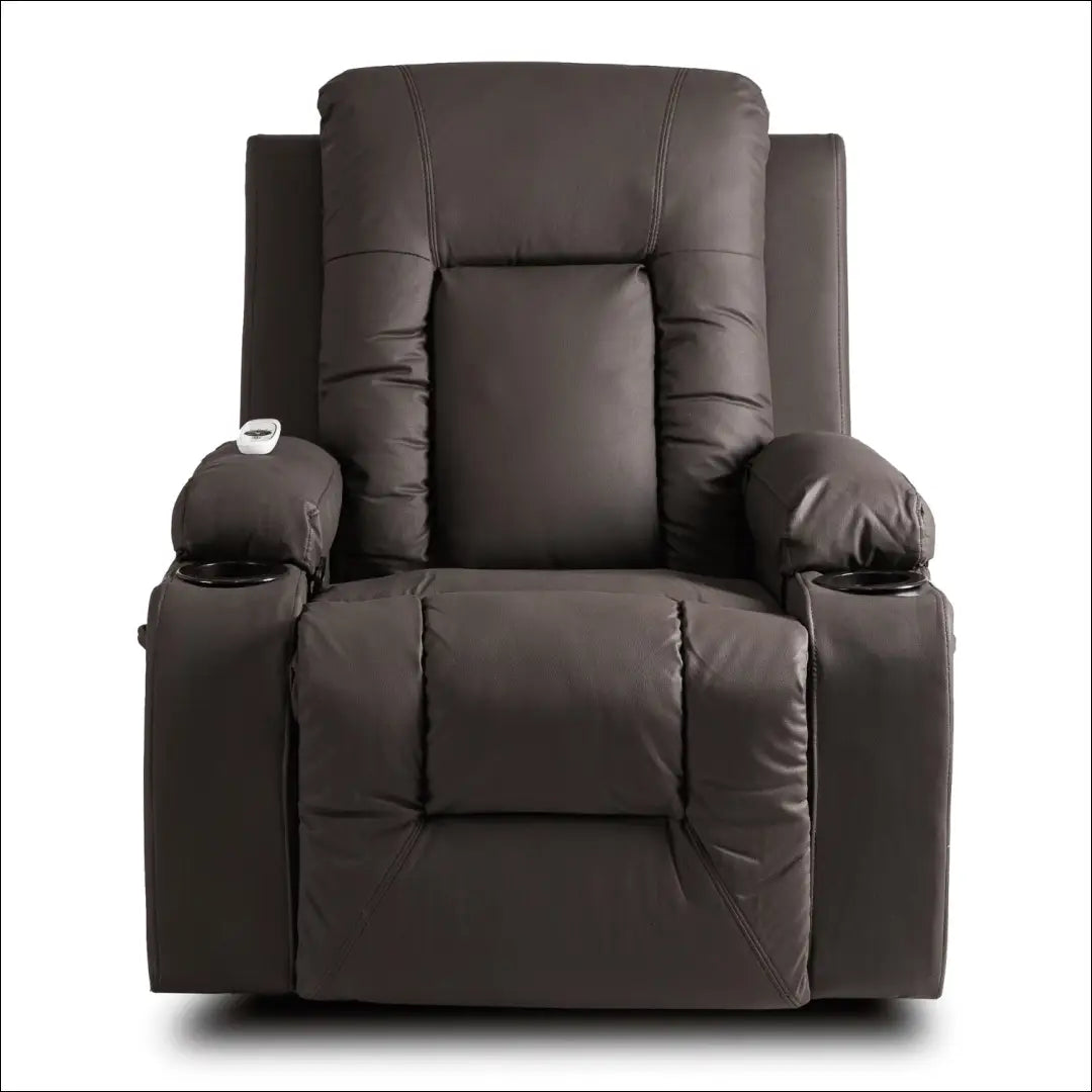 Masažinis krėslas tamsiai ruda eko oda TE1302 - €324.51 Save 15% __label:Pristatymas 5-14 d.d., Newelite Naujausi