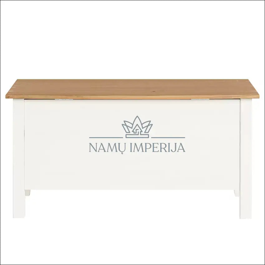 Medinė daiktadėžė KI1308 €65 Save 50% 50 100, __label:Pristatymas 1 2 d.d., batu suoliukas, color balta, ruda €50