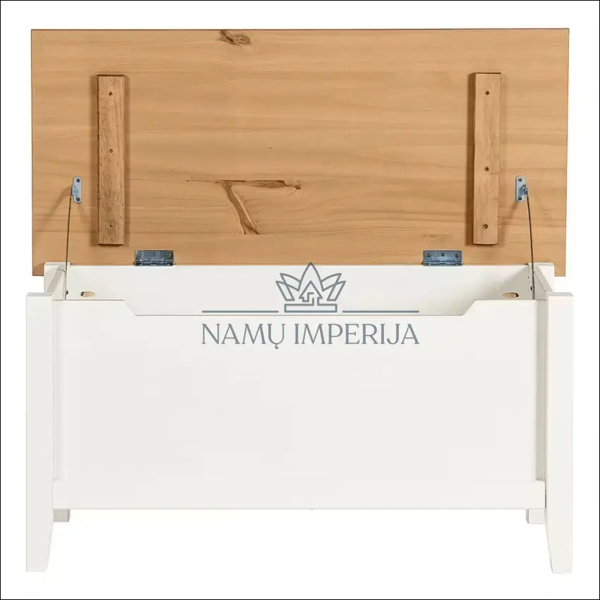 Medinė daiktadėžė KI1308 €65 Save 50% 50 100, __label:Pristatymas 1 2 d.d., batu suoliukas, color balta, ruda €50
