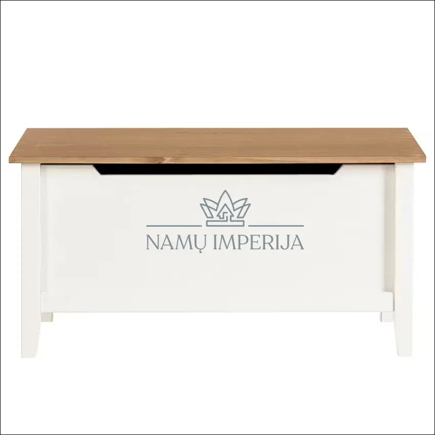 Medinė daiktadėžė KI1308 €65 Save 50% 50 100, __label:Pristatymas 1 2 d.d., batu suoliukas, color balta, ruda €50