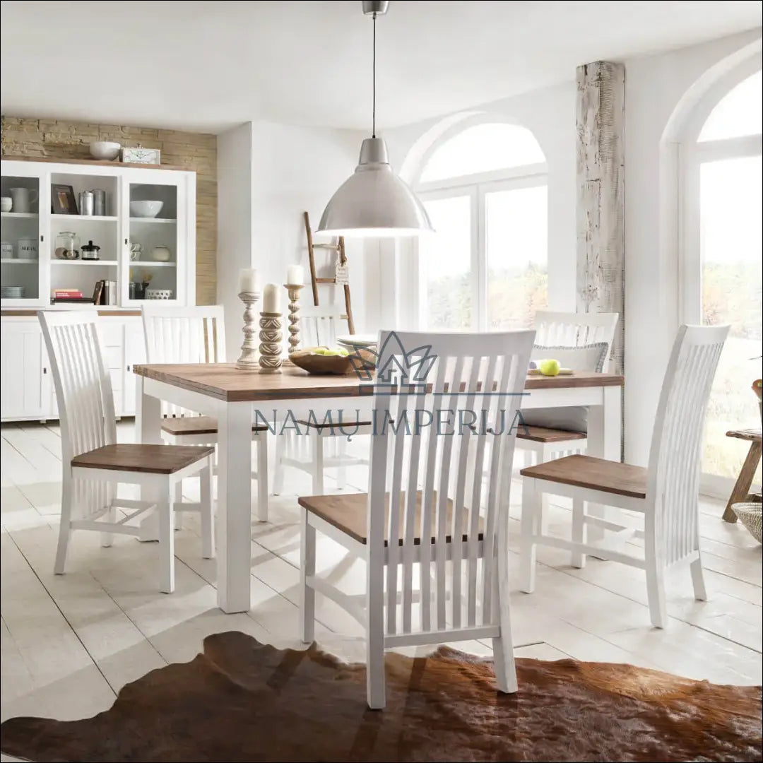 Medinė kėdė VI1052 - €160 Save 50% 100-200, __label:Pristatymas 1-2 d.d., color-balta, color-ruda, kedes-valgomojo €100