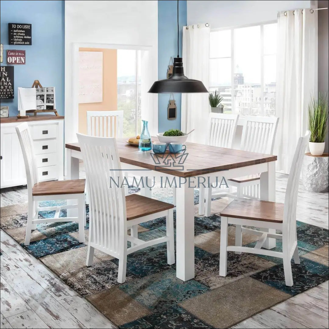 Medinė kėdė VI1052 - €160 Save 50% 100-200, __label:Pristatymas 1-2 d.d., color-balta, color-ruda, kedes-valgomojo €100