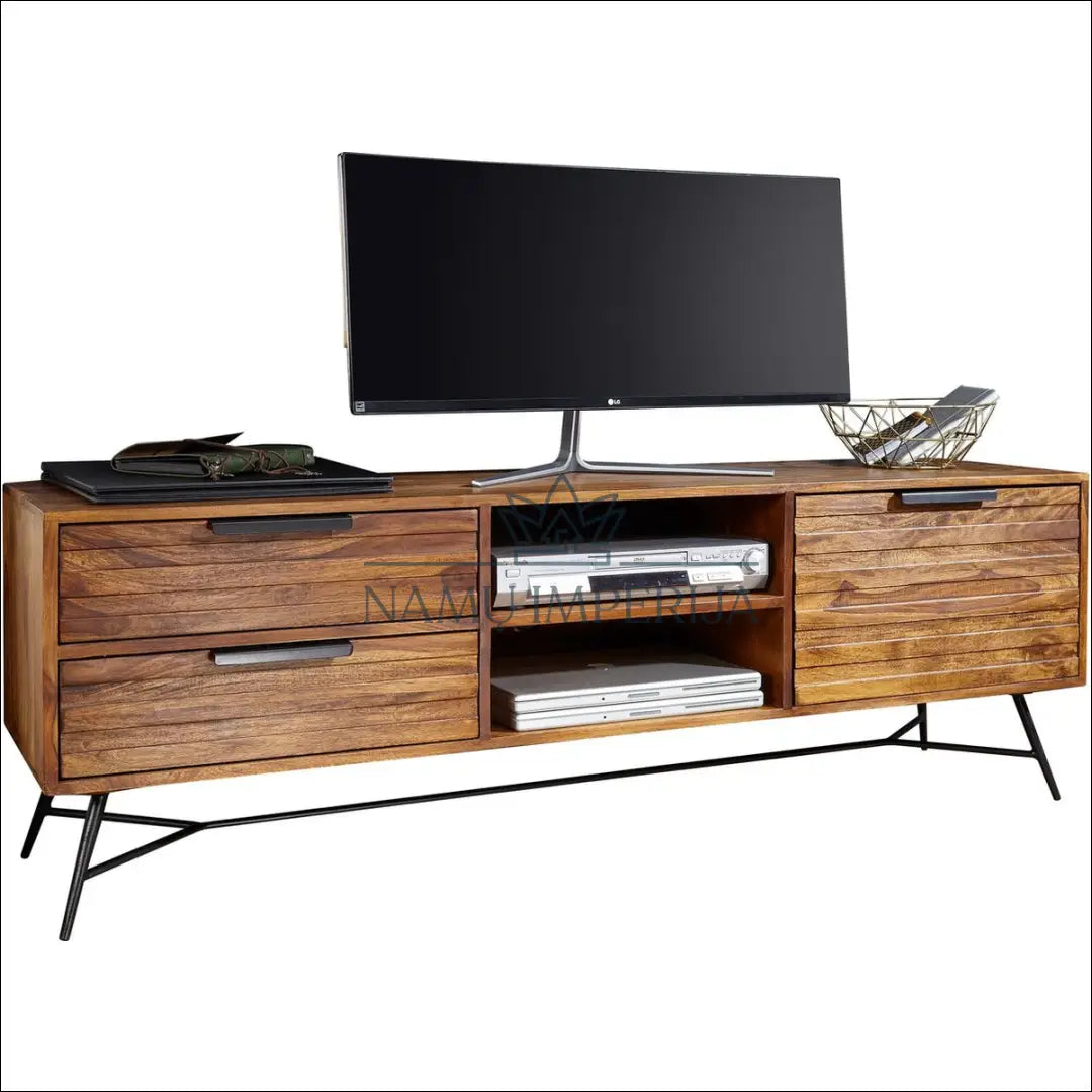 Medinis TV staliukas SI1693 - €378 Save 55% __label:Pristatymas 1-2 d.d., color-juoda, color-ruda,