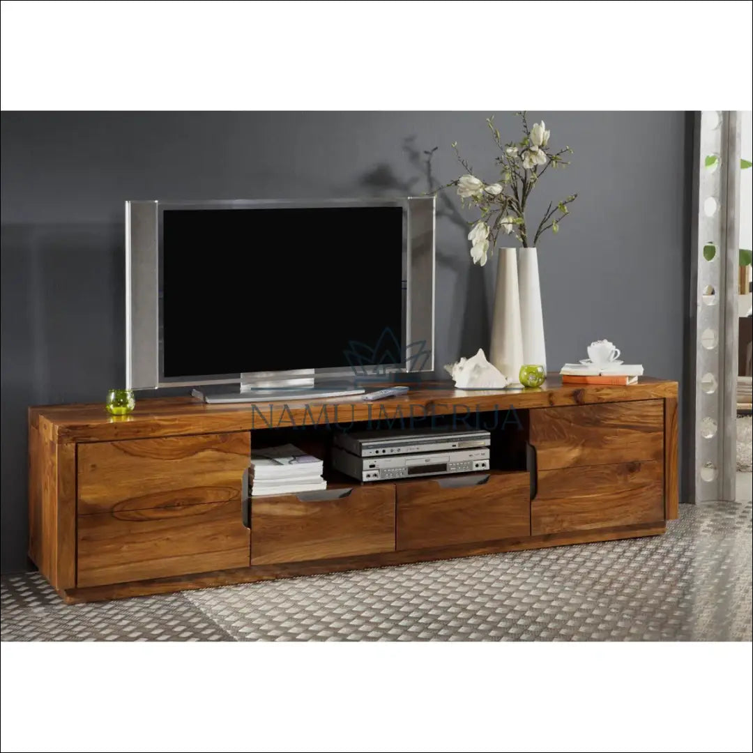 Medinis TV staliukas SI1850 - €535 Save 50% __label:Pristatymas 1-2 d.d., color-ruda, material-medzio-masyvas,