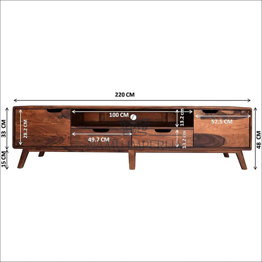 Medinis TV staliukas SI1894 - €375 Save 50% __label:Pristatymas 1-2 d.d., color-ruda, material-medzio-masyvas,