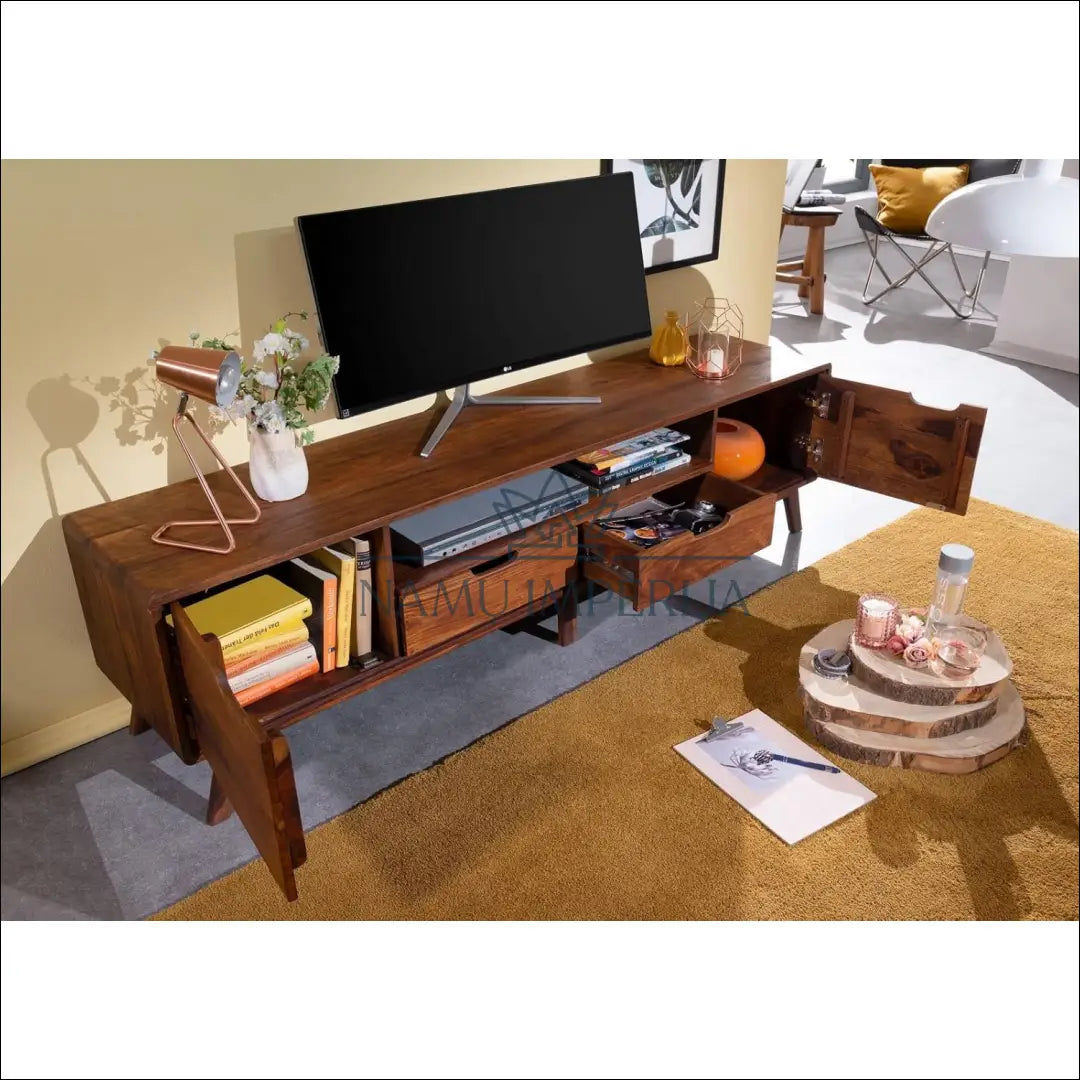 Medinis TV staliukas SI1894 - €375 Save 50% __label:Pristatymas 1-2 d.d., color-ruda, material-medzio-masyvas,