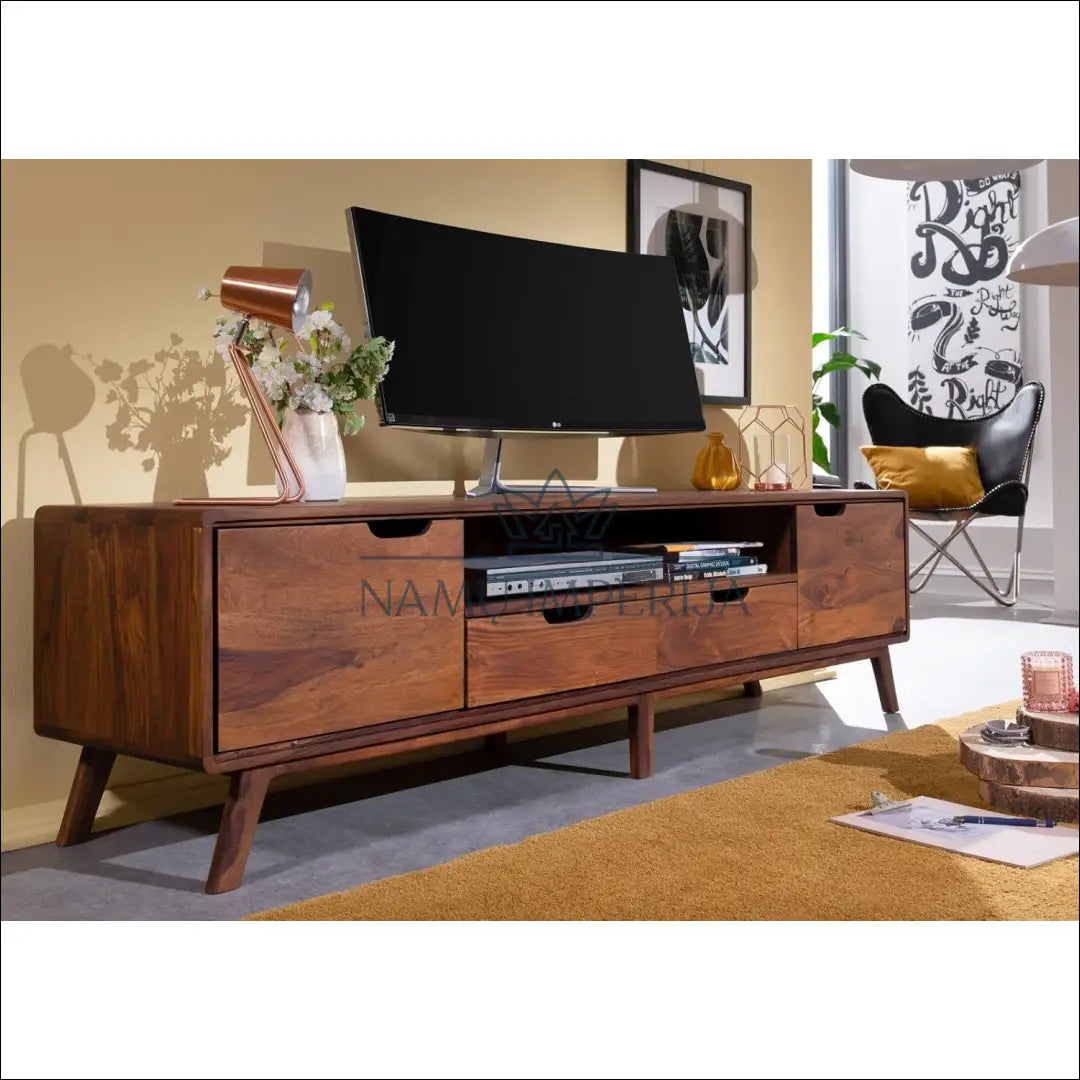 Medinis TV staliukas SI1894 - €375 Save 50% __label:Pristatymas 1-2 d.d., color-ruda, material-medzio-masyvas,