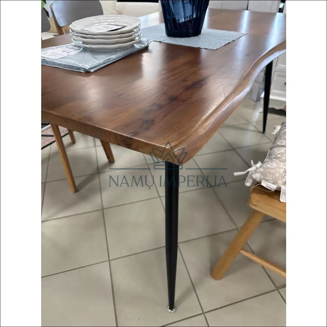 Medinis valgomojo stalas VI1062 - €350 Save 50% __label:Pristatymas 1-2 d.d., color-ruda, material-medzio-masyvas,