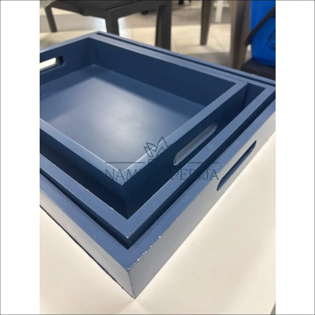 Medinių padėklų komplektas (3vnt) DI9766 - €15 Save 75% __label:Pristatymas 1-2 d.d., color-melyna, material-mediena,