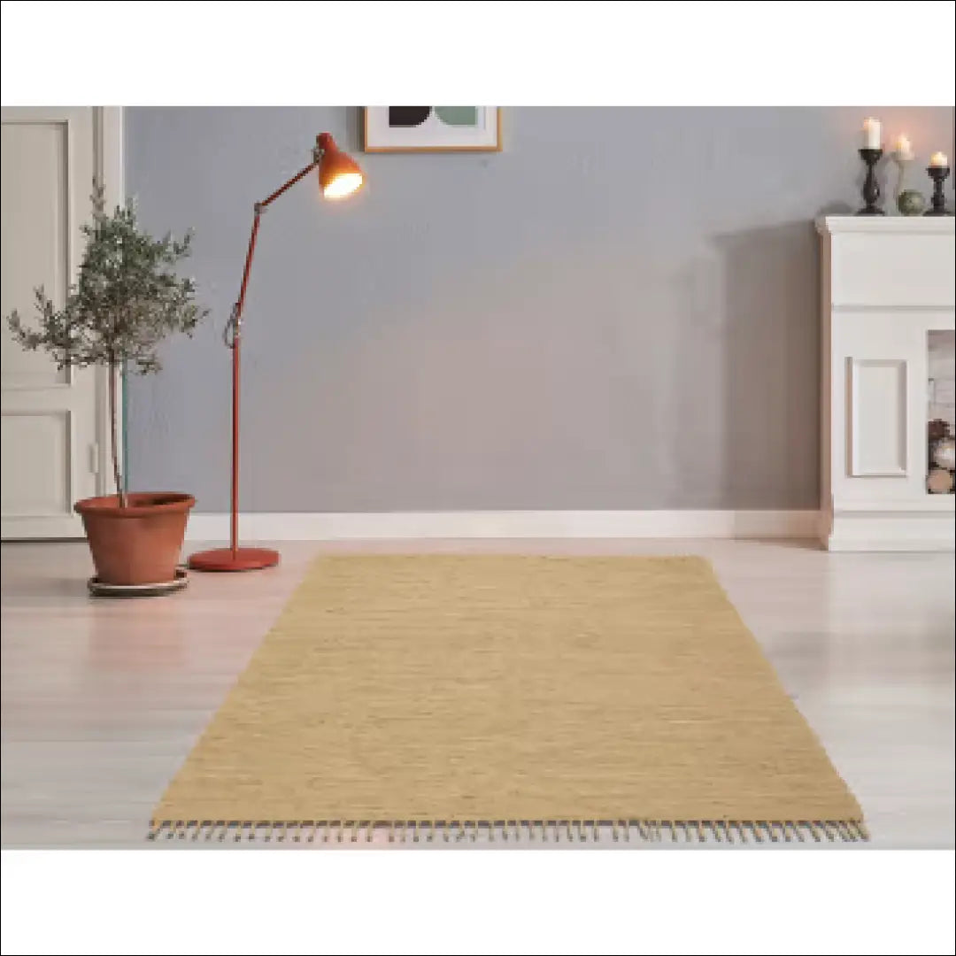 Medvilnės kilimėlis RU1626 - €33 Save 50% 25-50, __label:Pristatymas 1-2 d.d., color-smelio, kilimai, material-medvilne