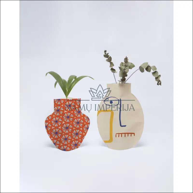 Medžiaginės vazos (2vnt) DI5990 - €23 Save 50% color-marga, color-margas, color-oranzine, color-smelio, dekoracijos