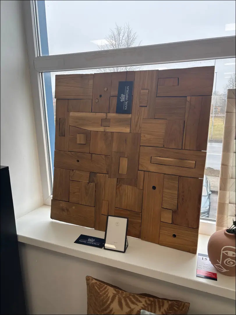 Medžio masyvo sienos dekoracija DI5494 - €75 Save 70% 50-100, __label:Pristatymas 1-2 d.d., color-ruda, interjeras,