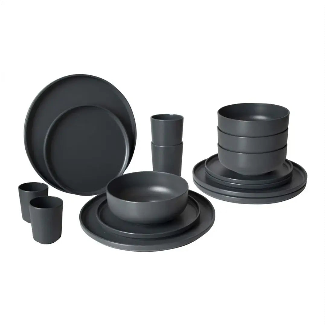 Melamino indų komplektas (4 asmenims) DI10633 - €60 Save 50% 50-100, __label:Pristatymas 1-2 d.d., color-pilka, indai,