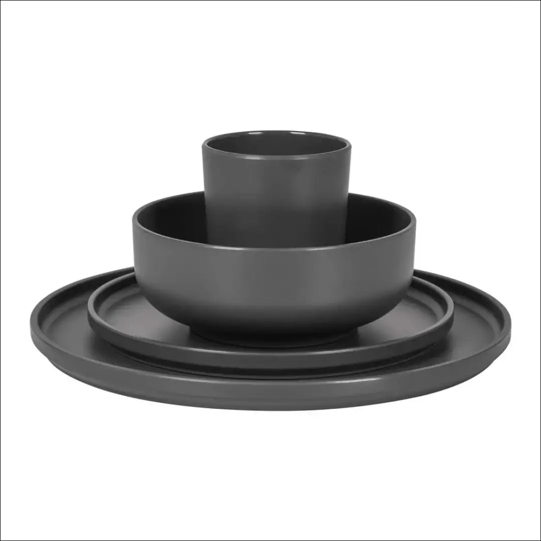 Melamino indų komplektas (4 asmenims) DI10633 - €60 Save 50% 50-100, __label:Pristatymas 1-2 d.d., color-pilka, indai,