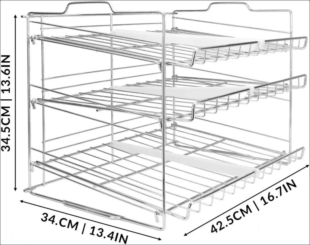 Metalinė 3 pakopų lentyna KI1499 - €75 Save 50% 50-100, __label:Pristatymas 1-2 d.d., color-sidabrine, interjeras, kita