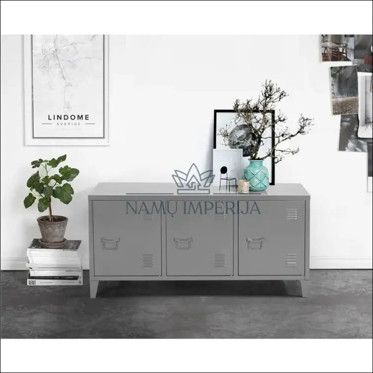 Metalinė komoda SI677 - €51 Save 65% 50-100, __label:Pristatymas 1-2 d.d., color-pilka, komodos, material-metalas