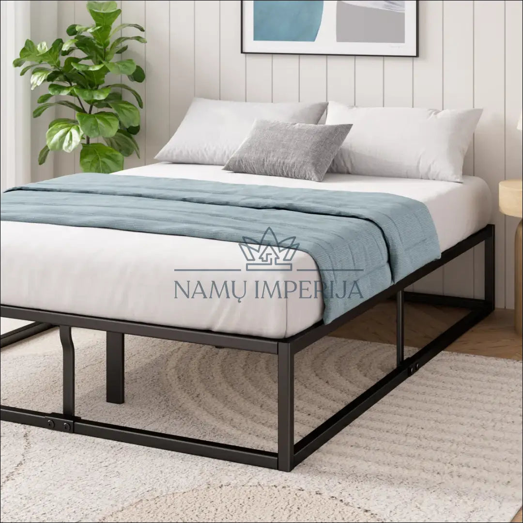 Metalinė lova (140x200cm) GI567 €99 Save 50% 50 100, __label:Pristatymas 1 2 d.d., color juoda, lovos miegamojo,