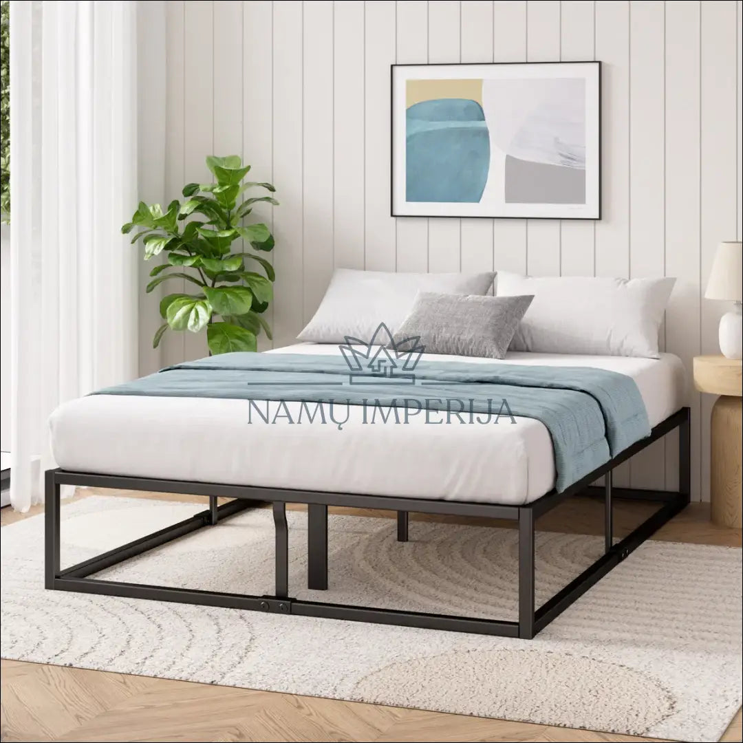 Metalinė lova (140x200cm) GI567 €99 Save 50% 50 100, __label:Pristatymas 1 2 d.d., color juoda, lovos miegamojo,