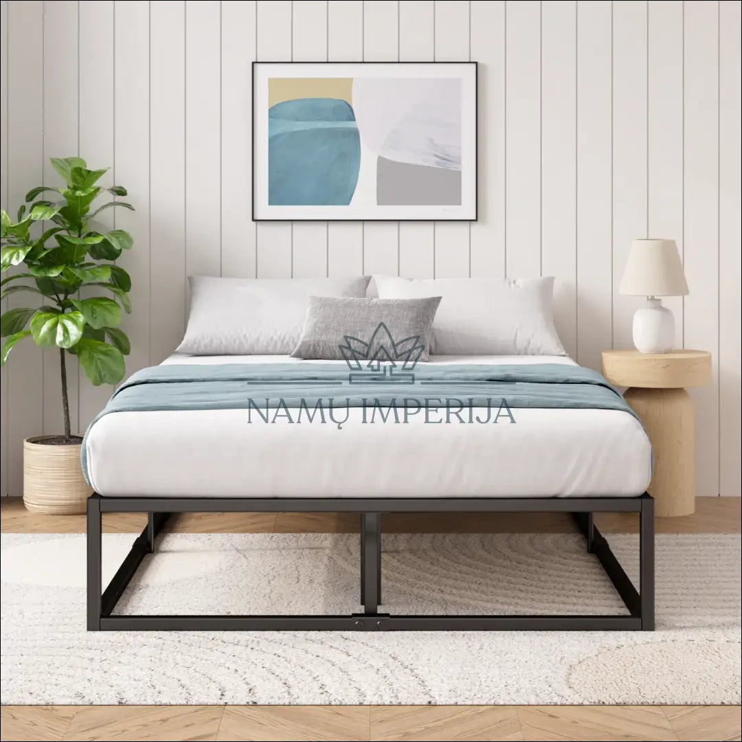 Metalinė lova (140x200cm) GI567 €99 Save 50% 50 100, __label:Pristatymas 1 2 d.d., color juoda, lovos miegamojo,