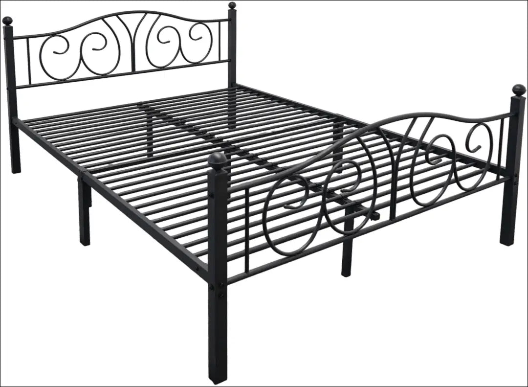 Metalinė lova (140x200cm) GI891 - €140 Save 50% 100-200, __label:Pristatymas 1-2 d.d., color-juoda, lovos-miegamojo,