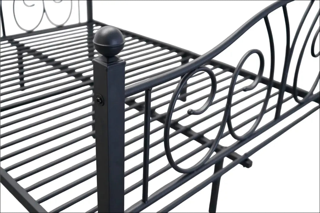 Metalinė lova (140x200cm) GI891 - €140 Save 50% 100-200, __label:Pristatymas 1-2 d.d., color-juoda, lovos-miegamojo,